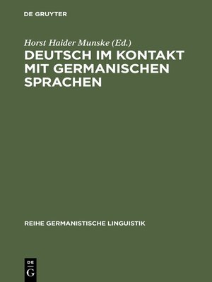 cover image of Deutsch im Kontakt mit germanischen Sprachen